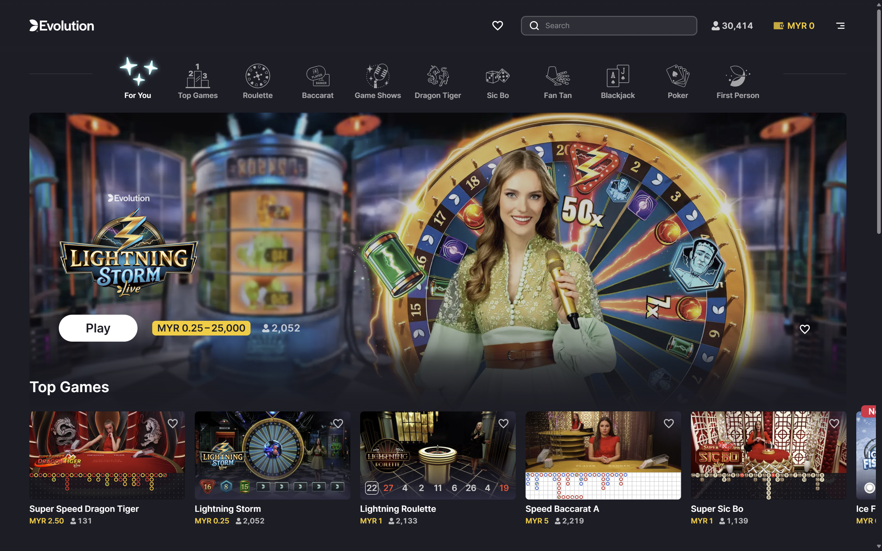 Lightning Storm Live Malaysia | Play at Comos9 Trusted Online Casino